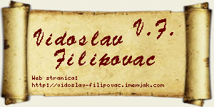 Vidoslav Filipovac vizit kartica
